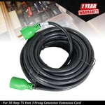 Prong Amp Generator Extension Cord 75 Feet Nema L5-30P L5-30R 125V New. Price: $82.18.