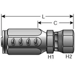 Gates 6C2AT-6RMP G28100-0606 Field Attachable Hydraulic Hose Fitting New. Price: $202.00.
