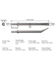 Ajax Tool Works 919 .401 Shank 5/8" Width Offset Flat Chisel, 10.5" Length New. Price: $27.99.