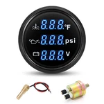 Artilaura Triple Gauge Set 3IN1 (oil Pressure+ Water Black, Blue Light New. Price: $55.90.