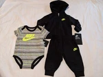 Nike Baby Infant Boy Piece Set Jacket, Bodysuit & Pants Black, Gray, Neon 3M New. Price: $41.99.