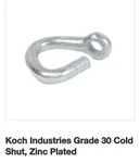 (10) Koch Industries Grade 30 Cold Shut, Zinc Plated Working Load 750LBS New. Price: $12.99.