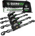 Rhino Usa Retractable Ratchet Straps (4PK 1INX10FT) (gray) New. Price: $82.99.
