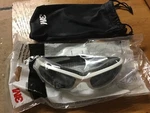 Pair 3M Safety Sunwear Glasses SS1502AF-W Gray Anti Fog Lens White Frame New. Price: $22.00.