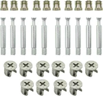 10SET Cabinet Furniture Connecting Cam Fitting With Dowel And Pre-inserted Nut New. Price: $18.93.