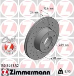 Zimmermann 150.3467.52 Sport Disc Brake Rotor For Select 11-15 Bmw Models New. Price: $151.99.