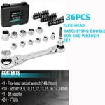 Duratech 36 Pcs Flex-head Ratcheting Wrench Set 24-IN-1 Screwdriver Bits New. Price: $29.99.