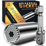 Hanpure Universal Socket Tool Set With Power Drill Adapter (7-19MM) New. Price: $8.00.