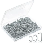 Mr. Pen- Galvanized Hog Rings, 1/2", 3/4", 375 Pcs, 3/8", Silver New. Price: $10.16.