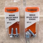 2 Pack Dorman 961-041D Nissan Splash Shield Screws Pcs Total New. Price: $11.95.