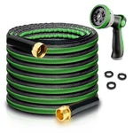 Best Aterr Garden Hose, Heavy Duty Flexible Water With 10 Pattern Nozzle New. Price: $39.18.