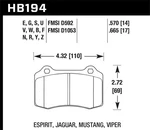Hawk Performance HB194F.570 Disc Brake Pad Set New. Price: $170.09.