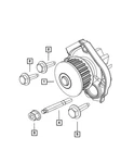 Genuine Mopar Nut And Washer 6106023AA New. Price: $13.75.