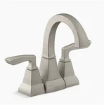 Kohler Kallen Centerset Bathroom Faucet 2-HNDL Brushed Nickel K-R24055-4D-BN Open. Price: $68.99.