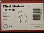 Pfister Pfirst Modern R89-040B Valve Trim Kit In Matte Black New. Price: $59.99.