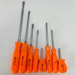 Performance Tool 8-PIECE High Visible Screwdriver Set Hi-viz Orange Used. Price: $20.00.