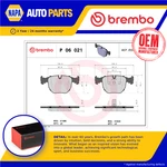 Brake Pads Set Front P06021 Brembo 34111163227 34111163307 34111165227 21642 New. Price: $66.29.