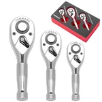 Tommars Stubby Ratchet Set, 1/4", 3/8", 1/2" Drive Assorted Sizes Styles New. Price: $14.00.