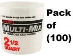 Leaktite 05M3050 2-1/2 Quart Multi-mix Empty Paint Mixing Containers 100 Pack New. Price: $199.89.