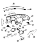 Genuine Mopar Defroster Grille 1JQ67LC5AK New. Price: $235.30.
