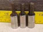 Matco Tools Lot Of Sae Hex Socket Bits 3/8DR 1/4 BXD08, 5/16 BXD10, BXD12 Used. Price: $44.95.