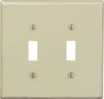 Leviton 00PJ2-00I Ivory Toggle Wallplate 4-7/8 H X 4-15/16 In. (pack Of 25) New. Price: $31.88.