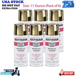 Rust-oleum 7710830 Stops Metallic Spray Paint, 11 Ounce, Gold, (pack Of 6) New. Price: $36.95.