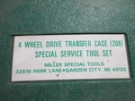 Miller 4 Wheel Drive Transfer Case (208) Special Service Tools-sold Shown Used. Price: $48.74.