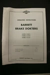 Barrett Brake Doktor Shoe Grinder Operating Manual Archingtool B105A B110A B115A New. Price: $24.50.