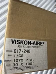 Viskon-aire Filters 30"W 100 (ft) 2.5"D 107X Paint Arrestor (roll) New. Price: $109.79.