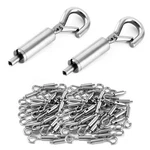 Qwork Steel Wire Rope Hanger, 80 Pack Portable Hook & Eye Turnbuckle New. Price: $79.58.
