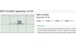 Brand New Oem Mtd 712-04222 Cub Cadet Crafstman Custom Square Nut 1/4-20. Price: $9.34.