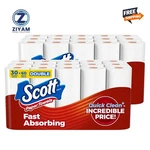 New Scott Paper Towels Bulk 60 Regular Rolls 30 Double 2 Packs Of 15 White. Price: $10.99.