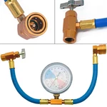 Liyyoo R134A Ac Refrigerant Recharge Hose Kit, With Measuring Pressure Gauge And New. Price: $19.02.