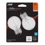 Feit White G16.5 E26 (medium) Filament Led Bulb Soft 60 Watt Equivalence New. Price: $15.99.
