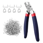Workpro Bent Hog Pliers With 500 Pcs 3/4" Rings, Galvanized Blue New. Price: $25.35.