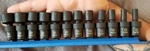 Gearwrench 84905 - 12 Piece 1/4" Drive 6 Pt Standard Universal Impact Metric Set New. Price: $95.99.