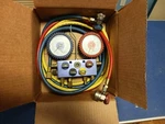 Mastercool 96372-G 4 Way Manifold Gauge (large 1/2" Guages) (72" Hoses) Used. Price: $125.00.