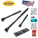 Duratech 3PCS 6" 10 15" Breaker Bar Set 1/4" 3/8" 1/2" Drive 180 Rotatable Head New. Price: $39.19.