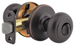Kwikset 300CV 11P 6AL Cove Privacy Door Knob Set, Venetian Bronze Open. Price: $8.50.