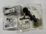 Baldwin Hardware - Sliding Surface Bolt, Wall Bumper & Cabinet Knob Oil Rubbed Open. Price: $20.00.
