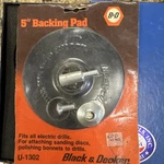 Black & Decker U-1302 5 Backing Pad With Clamp Washer New. Price: $18.99.