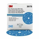 3M Hookit 36178 240 Grit Blue Da Sanding Disc Multi-hole INCH-50 Per Box New. Price: $44.99.