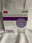 3M 30769 Purple Finishing Film Hookit Disc Paint Repair Dust-free P1000G New. Price: $64.99.