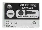 Hillman 560270 Zinc Coated Steel Phillips Pan Head Drill Screw 8-18 X 1/2 In. New. Price: $13.67.