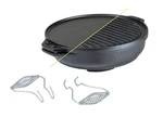 Lodge Cast Iron 14 Inch Griddle Wok Skillet Set With Tips Booklet Made Usa New. Price: $151.90.
