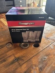 Snap-on 16 Oz Promotional Embossed Beer Glass Set Of 4 New Sealed In Box. Price: $25.00.