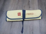 Vtg Toyota Motor Japan Oem Tool Kit Roll Bag - Pliers Lug Wrench Wheel Chock Used. Price: $44.50.