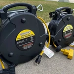 Two Reelcraft Lg Series Retractable Electrical Cord Reels (65FT & 40FT) Used. Price: $220.00.