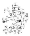 Genuine Mopar Console Mat 68312956AA New. Price: $32.15.